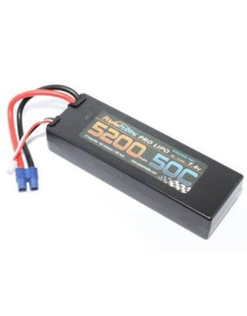 Power Hobby PHB2S520050EC 3 7.4V 5200mAh 50C LiPo Battery Pack w/ EC3 Plug Hard Case