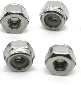 Dubro 4-40 7205 UNC Nylon Insert Lock Nut, 18-8 Stainless Steel