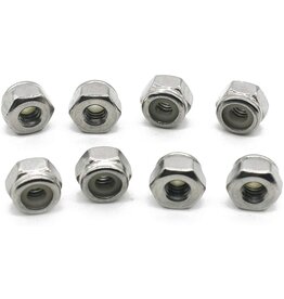 Dubro 4-40 7205 UNC Nylon Insert Lock Nut, 18-8 Stainless Steel