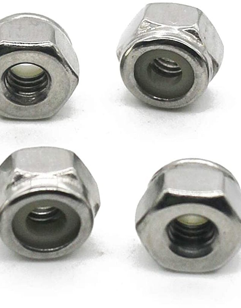 Dubro 4-40 7205 UNC Nylon Insert Lock Nut, 18-8 Stainless Steel
