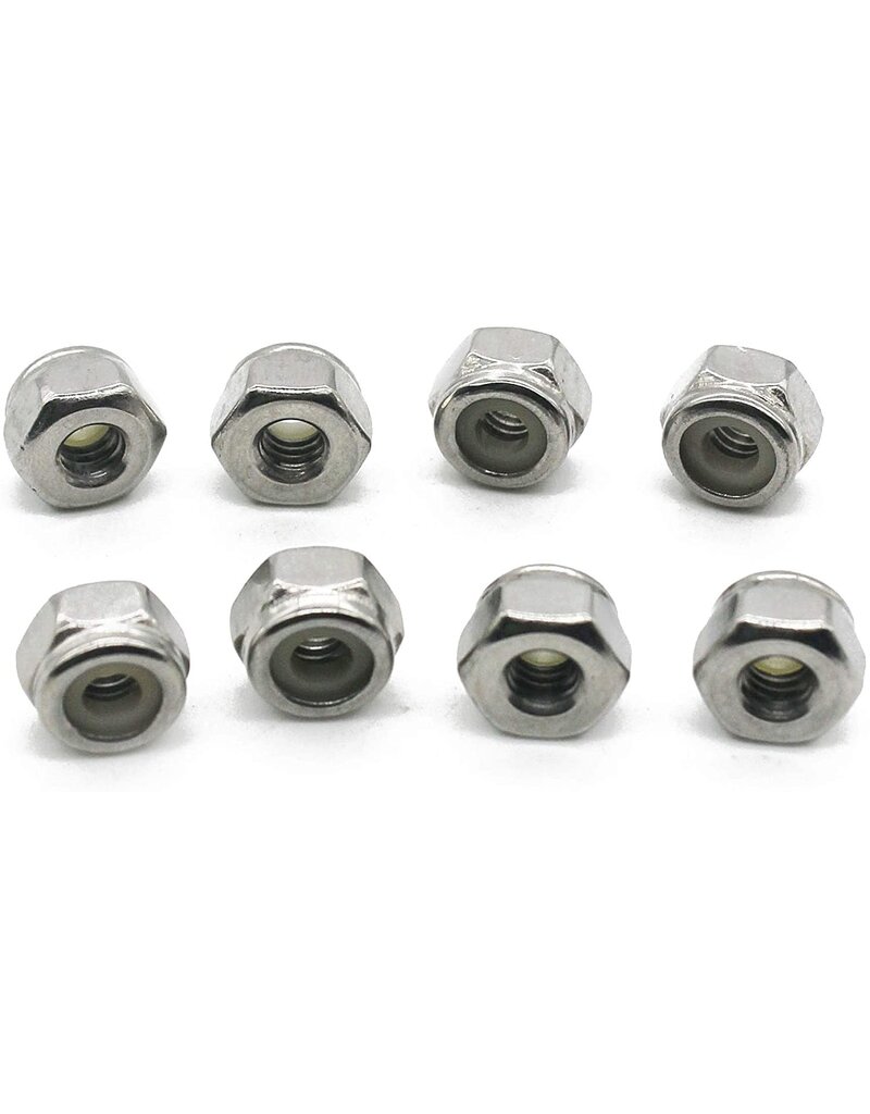 Dubro 4-40 7205 UNC Nylon Insert Lock Nut, 18-8 Stainless Steel