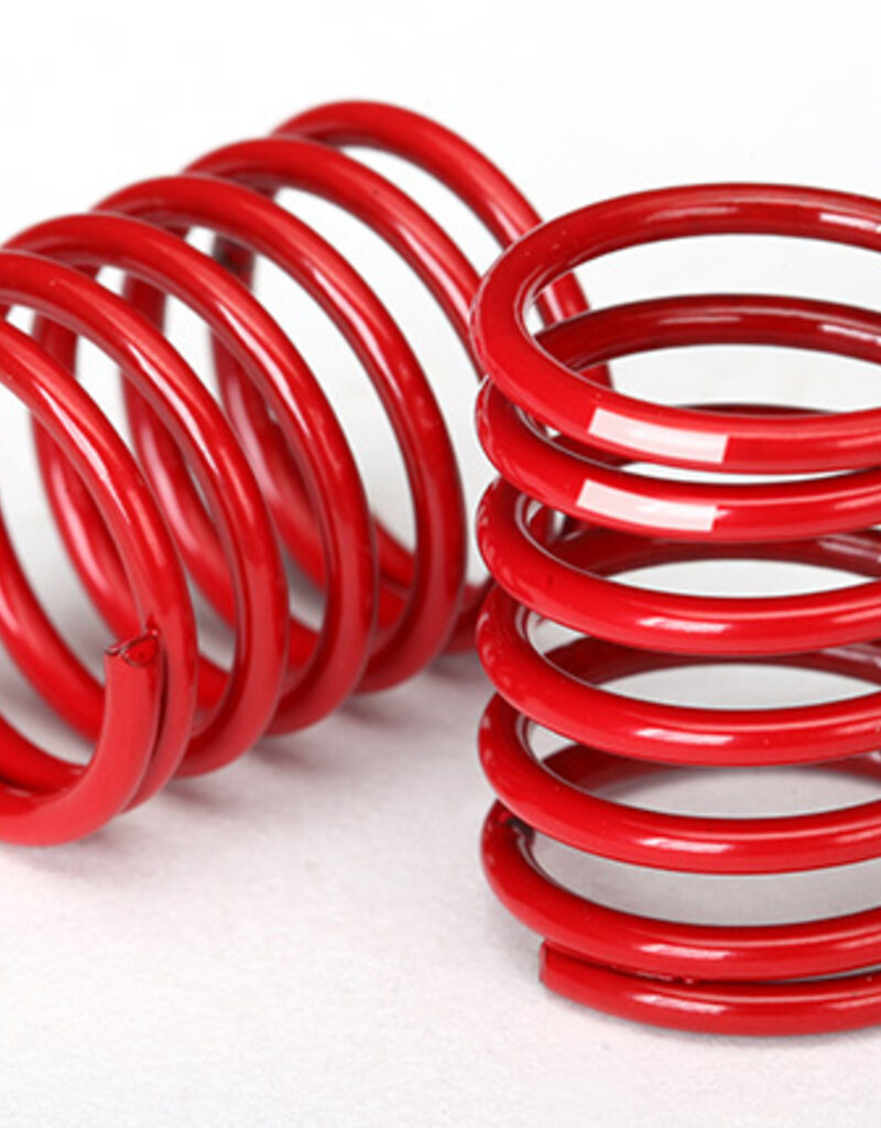 Traxxas 8366 Spring, shock (red) (2.8 rate, white stripe) (2)