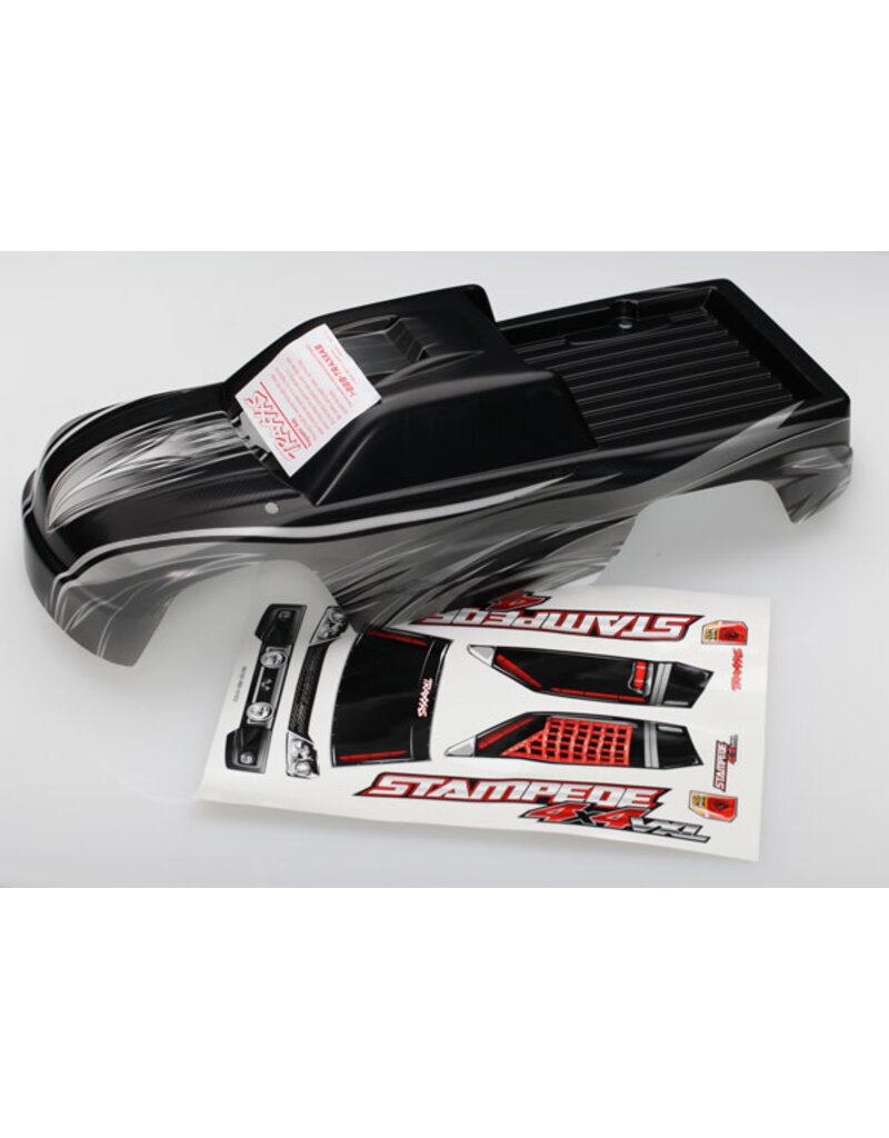 Traxxas 6711X - Body, Stampede® 4X4 VXL, ProGraphix® (Graphics are printed, requires paint & final color application)/ decal sheet