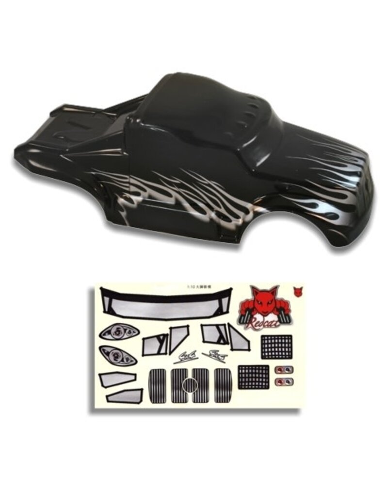 Redcat Racing 88035 1/10 Semi Truck Body Black and Silver