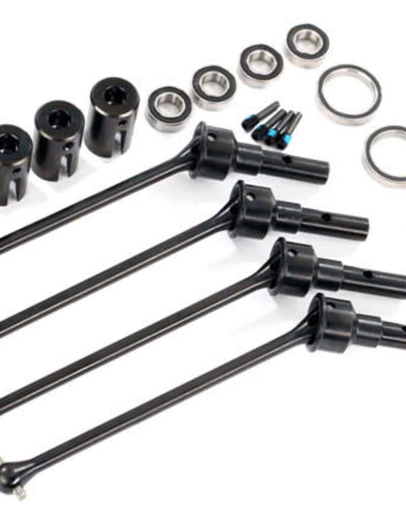 Traxxas 8996X Driveshafts, steel constant-velocity (assembled), front or rear (4) (for use with #8995 WideMaxx™ suspension kit) (requires #8654 series 17mm splined wheel hubs and #7758 series 17mm nuts for a complete set)