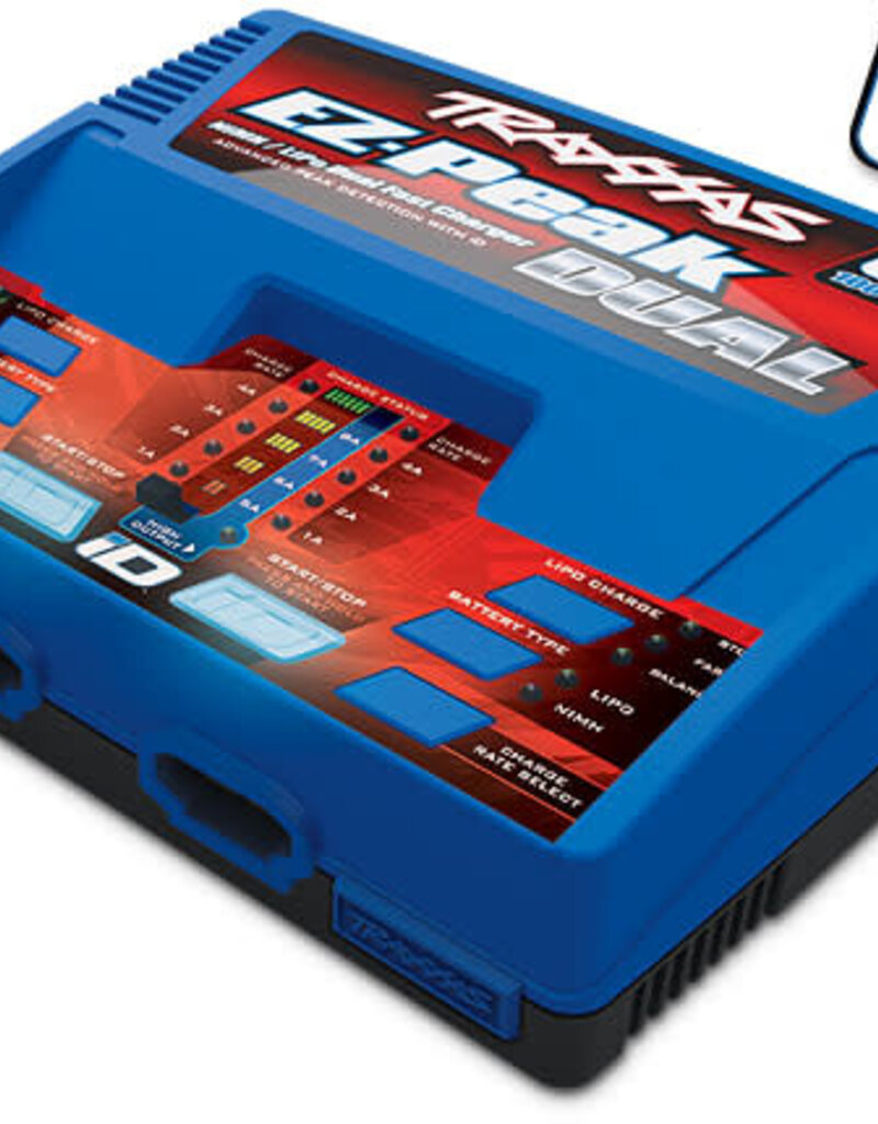 Traxxas 2972 - Traxxas® EZ-Peak® Dual 100W NiMH/LiPo dual charger with iD® Auto Battery Identification