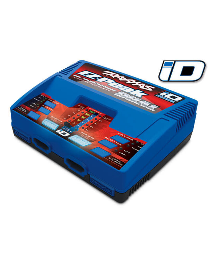 Traxxas 2972 - Traxxas® EZ-Peak® Dual 100W NiMH/LiPo dual charger with iD® Auto Battery Identification