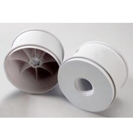 Traxxas 5371 Wheels, dished 3.8' (white) (2) (use with 17mm splined wheel hubs and wheel nuts, part #5353X)