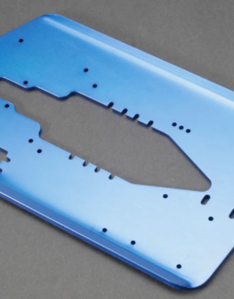 Traxxas 5122x Chassis, T-Maxx®, long wheelbase (extended 30mm) (6061-T6 aluminum, 4.0mm) (blue anodized)