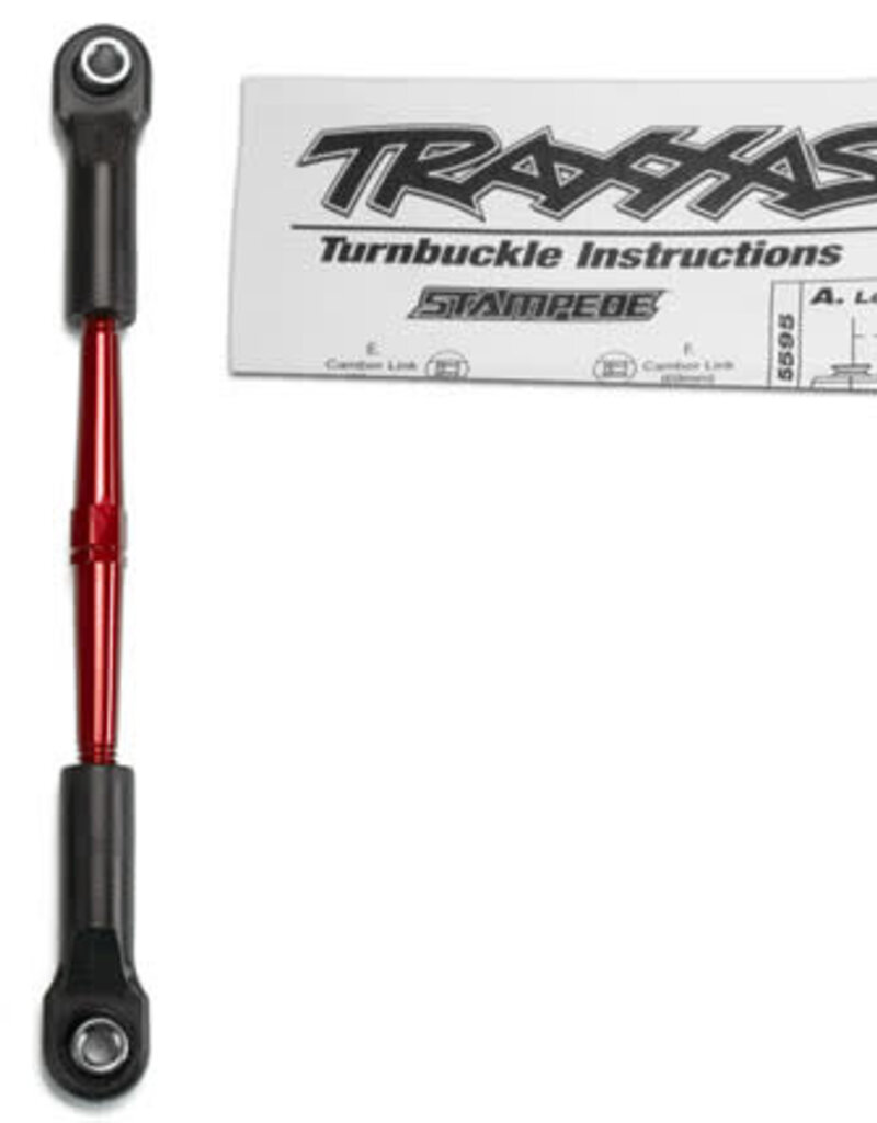 Traxxas 2336X - Turnbuckles, aluminum (red-anodized), toe links, 61mm (2) (assembled with rod ends & hollow balls) (fits Stampede®) (requires 5mm aluminum wrench #5477)