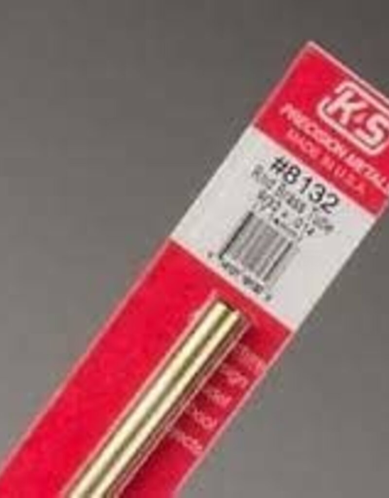 K&S KNS-8132	9/32"x12" Round Brass Tube .014 Wall (1)