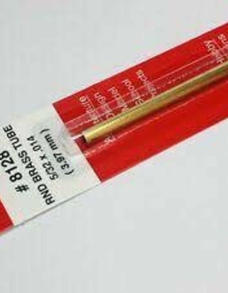 K&S KNS-8128	5/32"x12" Round Brass Tube .014 Wall (1)
