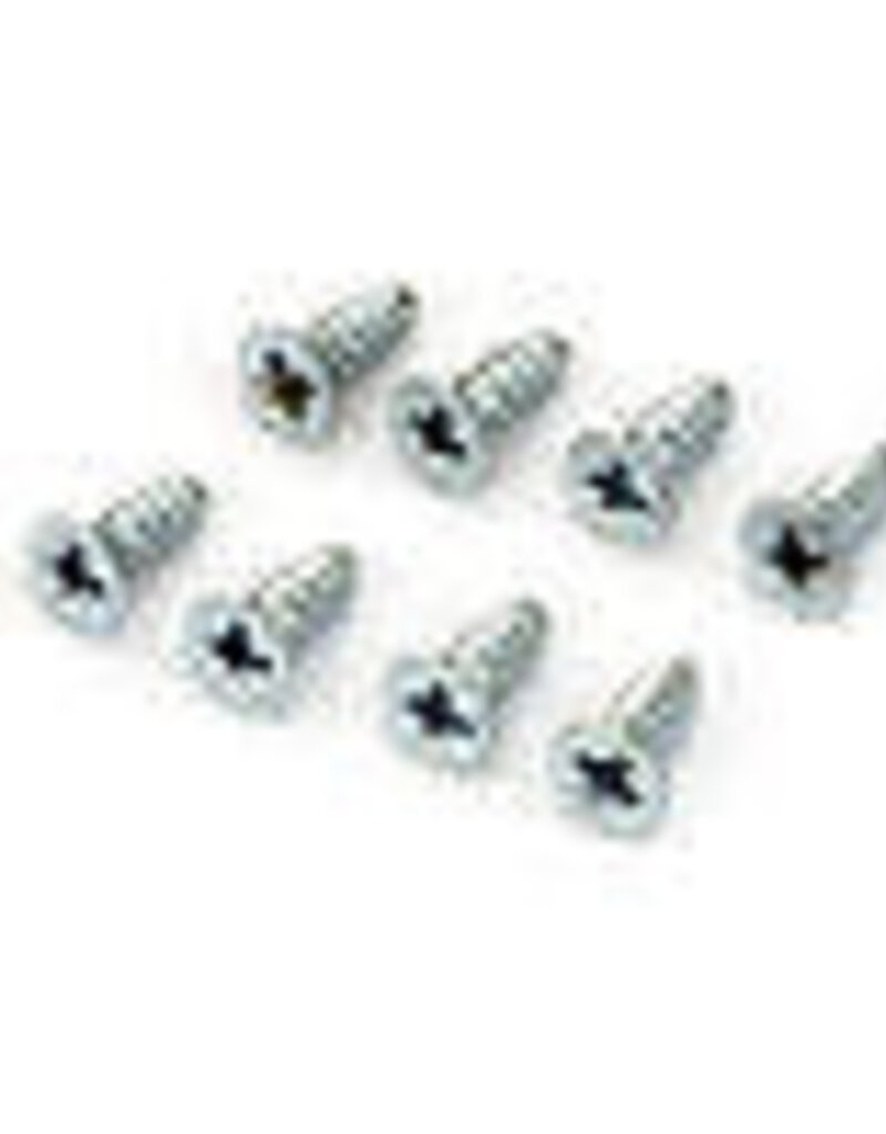 Dubro DUB2296	 Flat Head Self-Tap Screws, 3 x 8mm