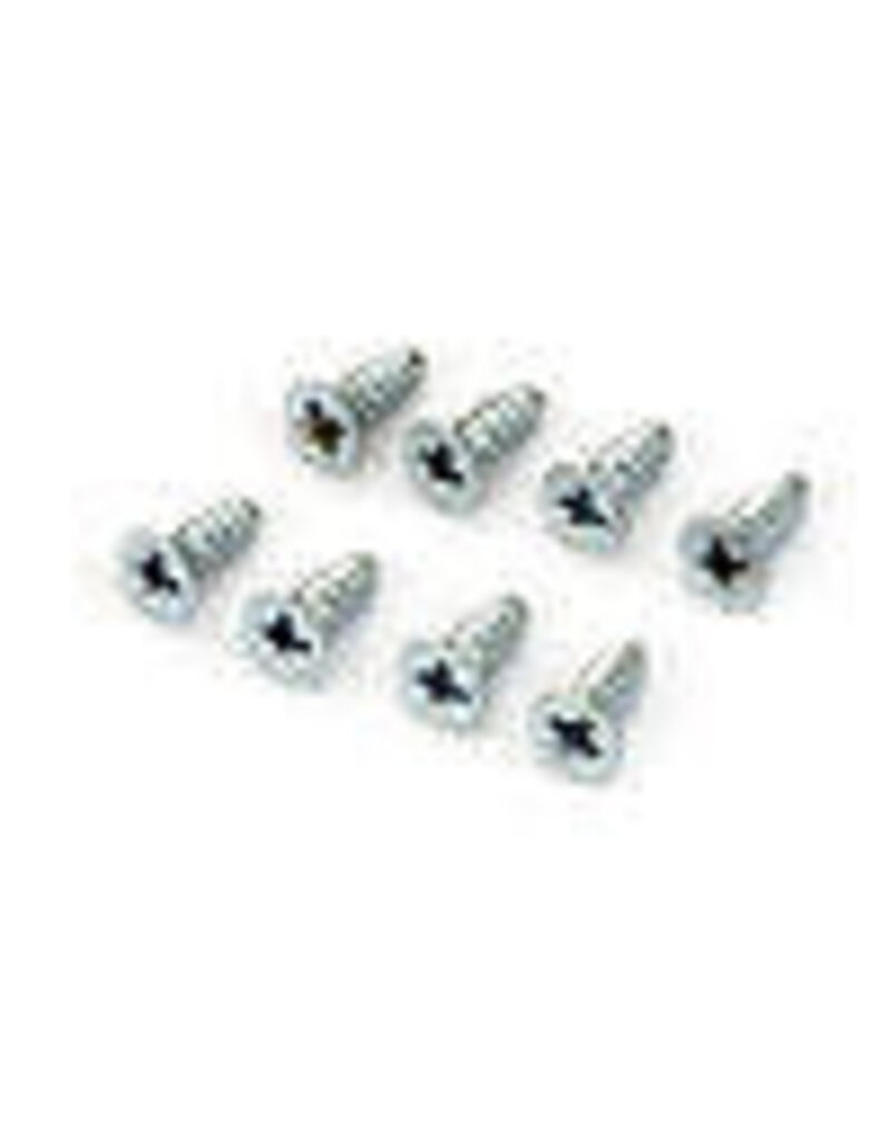 Dubro DUB2296	 Flat Head Self-Tap Screws, 3 x 8mm