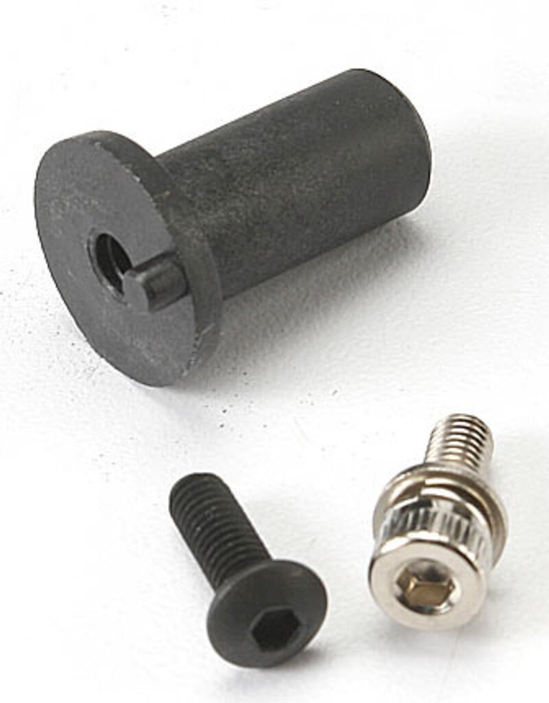 Traxxas 5661 Motor mount hinge post/ 4x12mm BCS (1)/ 4x10mm CS with split and flat washer (1)