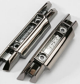 Traxxas 5335X - Bumpers, front and rear (black chrome)