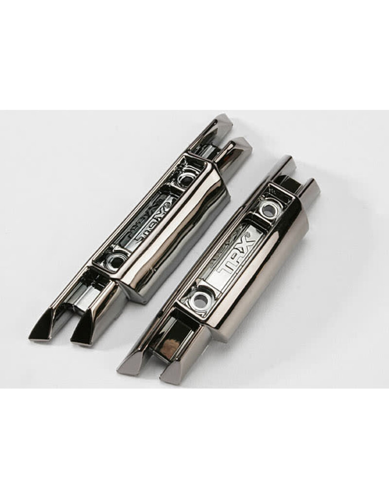 Traxxas 5335X - Bumpers, front and rear (black chrome)