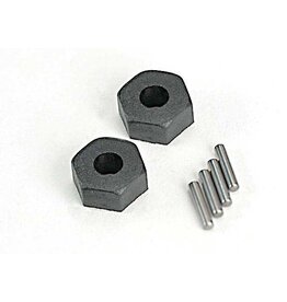 Traxxas 1654 - Wheel hubs, hex (2)/ stub axle pins (2)