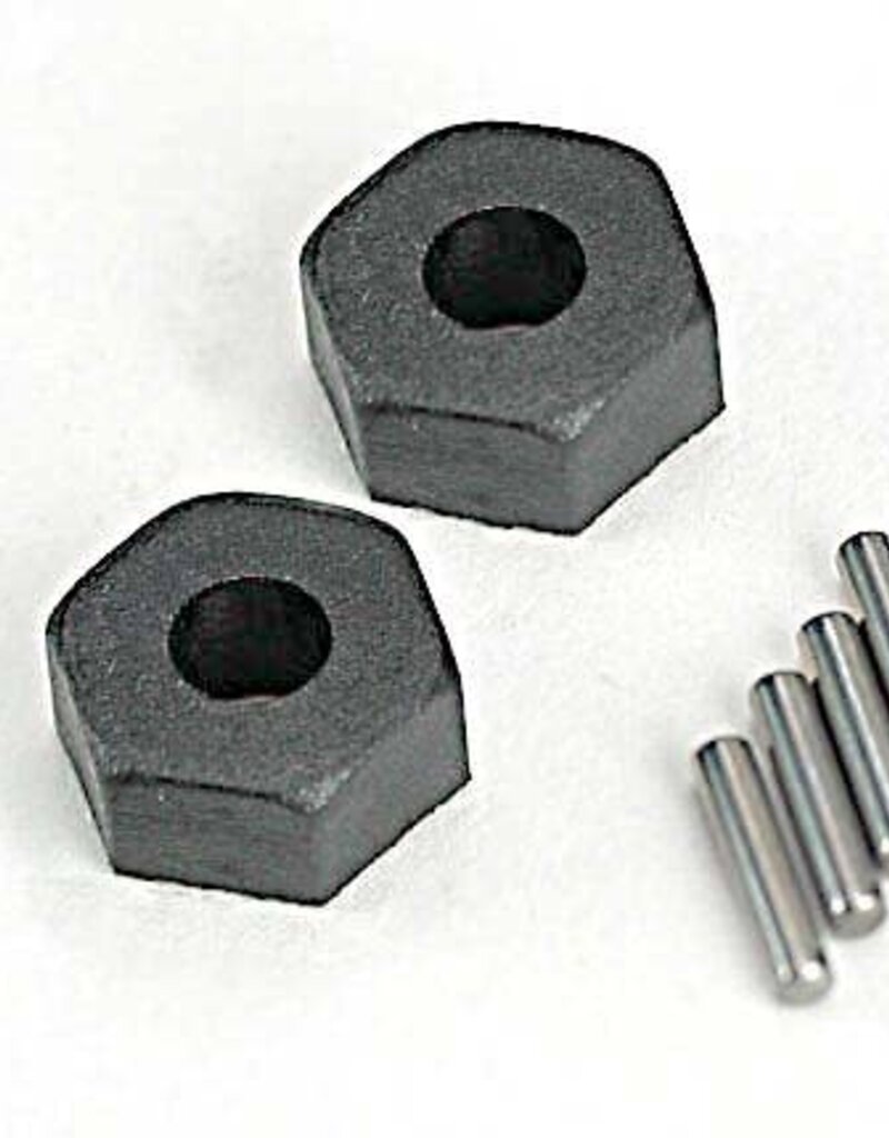 Traxxas 1654 - Wheel hubs, hex (2)/ stub axle pins (2)