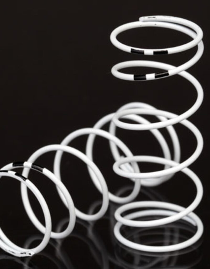 Traxxas 7444 Spring, shock, white (GTR long) (0.767 rate black) (1 pair)