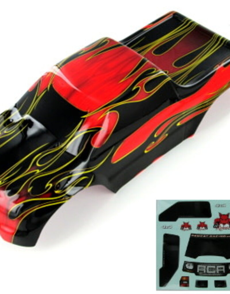 Redcat Racing 88049-R 1/10 Truck Body, Red Flame