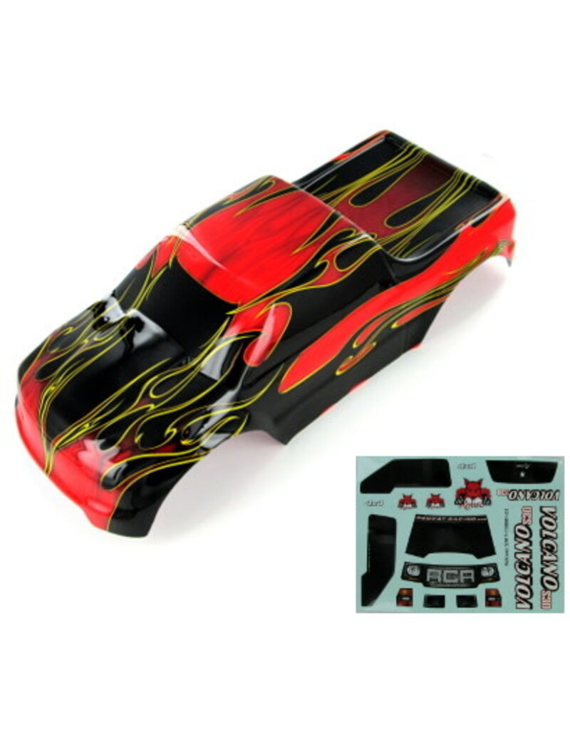 Redcat Racing 88049-R 1/10 Truck Body, Red Flame