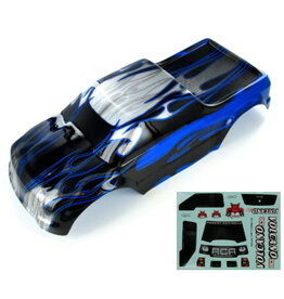 Redcat Racing 88049-BL 1/10 Truck Body, Black and Blue