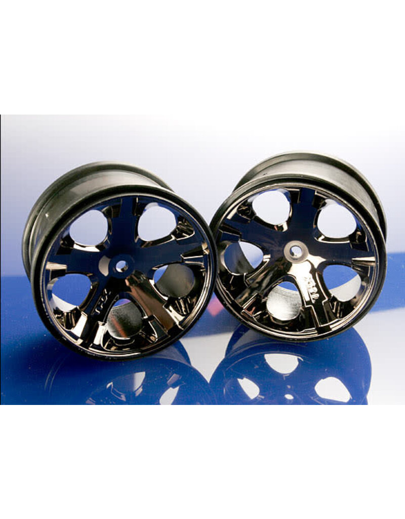 Traxxas 3772A Wheels, All-Star 2.8' (black chrome) (2WD electric rear)
