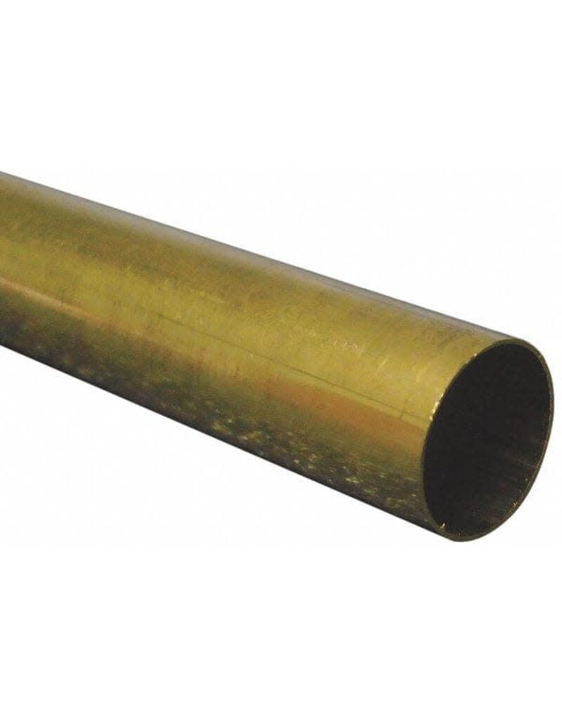 K&S KNS-8141	9/16"x12" Round Brass Tube .014 Wall (1)