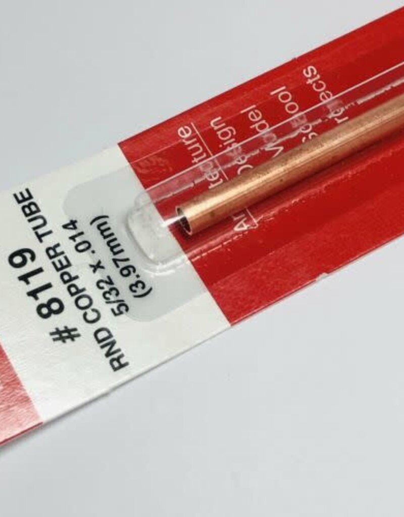 K&S KNS-8119	5/32"x12" Round Copper Tube .014 Wall (1)