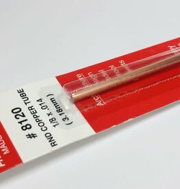 K&S KNS-8120	1/8"x12" Round Copper Tube .014 Wall (1)