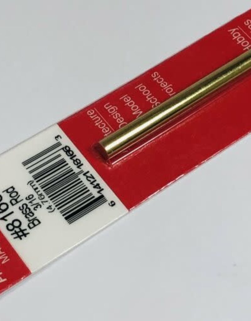 K&S KNS-8166	3/16"x12" Solid Brass Rod (1)