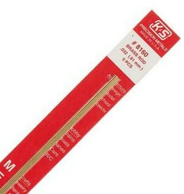 K&S KSM8160	Round Brass Rod: 1/32" OD x 12" Long