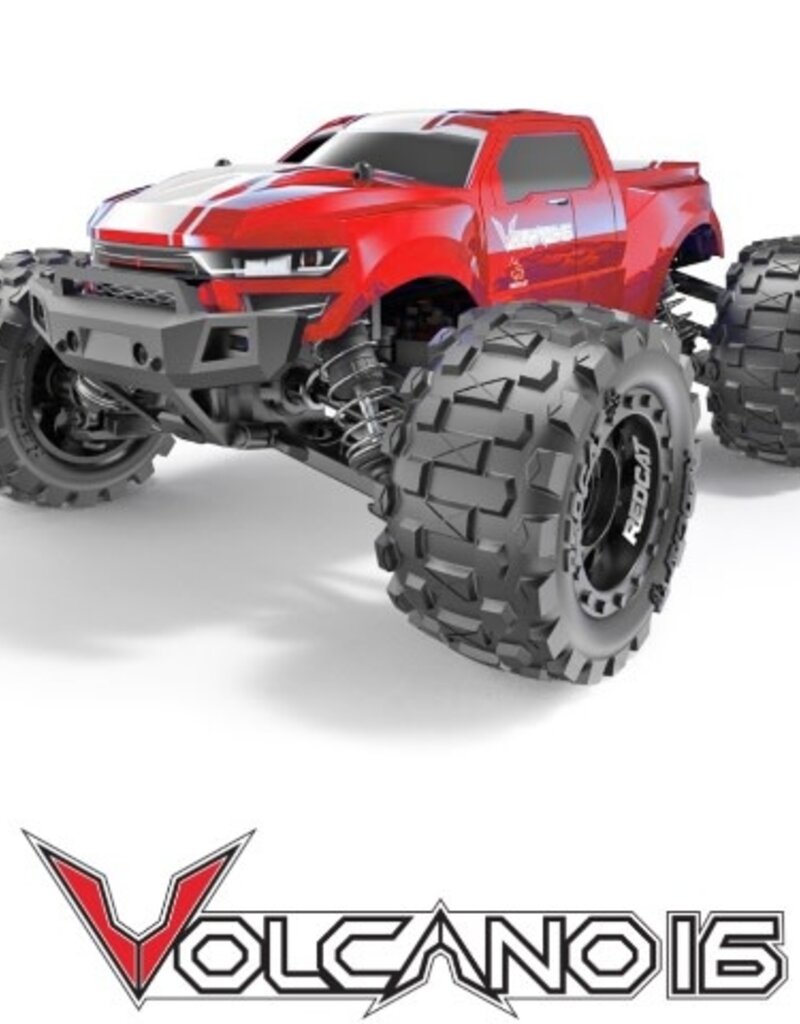 Redcat Racing VOLCANO-16 1/16 SCALE ELECTRIC TRUCK Volcano-16 1/16 Scale Monster Truck - Red