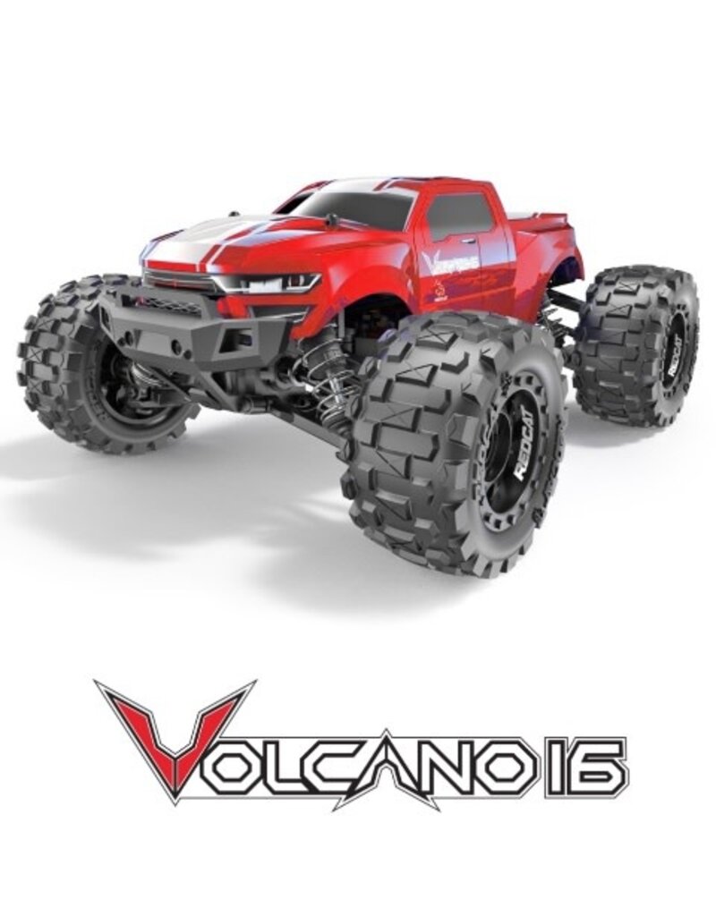 Redcat Racing VOLCANO-16 1/16 SCALE ELECTRIC TRUCK Volcano-16 1/16 Scale Monster Truck - Red