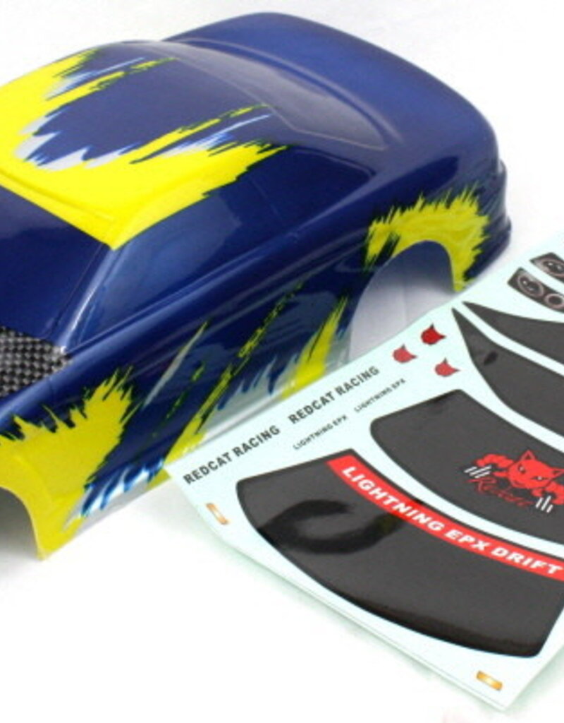 Redcat Racing 12305 1/10 Road Car Body, Blue and Yellow