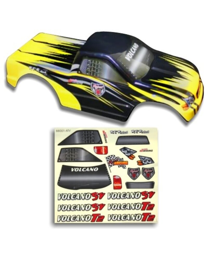 Redcat Racing 25188-3 1/10 Truck Body Black and Yellow