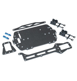 Traxxas 7525 Carbon fiber conversion kit (includes chassis, upper chassis, battery hold down, adhesive foam tape, hardware)