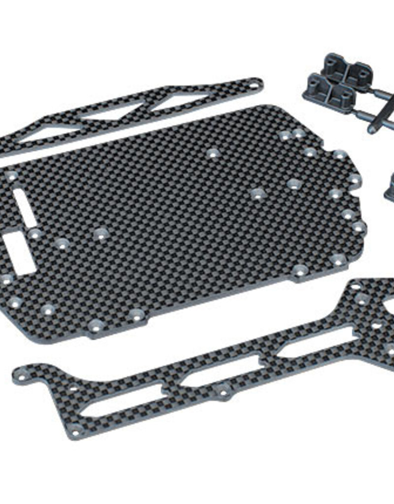 Traxxas 7525 Carbon fiber conversion kit (includes chassis, upper chassis, battery hold down, adhesive foam tape, hardware)