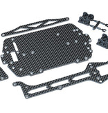 Traxxas 7525 Carbon fiber conversion kit (includes chassis, upper chassis, battery hold down, adhesive foam tape, hardware)
