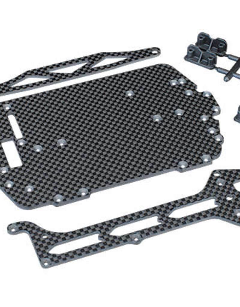 Traxxas 7525 Carbon fiber conversion kit (includes chassis, upper chassis, battery hold down, adhesive foam tape, hardware)