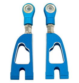 Redcat Racing 08070B Aluminum rear Upper Suspension Arms, Blue (2pcs)