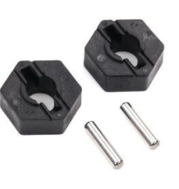 Traxxas 4954 - Wheel hubs, hex (2)/ axle pins (2.5x12mm) (2)