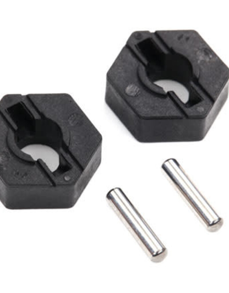 Traxxas 4954 - Wheel hubs, hex (2)/ axle pins (2.5x12mm) (2)