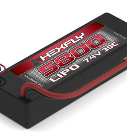 Redcat Racing HX-580030C-BV2 Hexfly 5800mAh LiPo Battery with Banana Connector