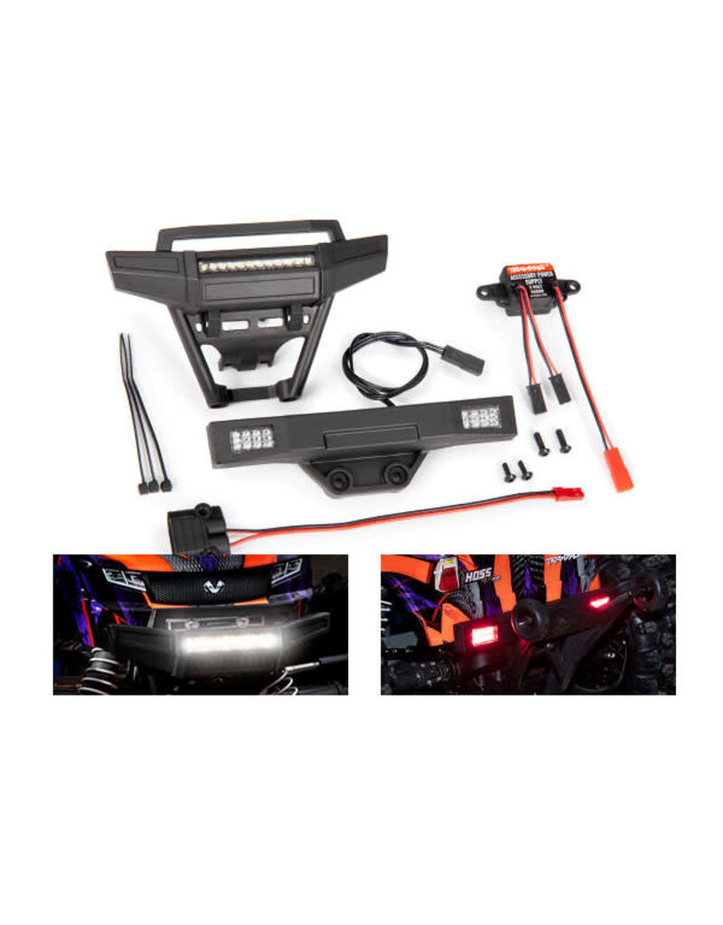 Traxxas 9095 - LED light set, complete (includes front and rear bumpers with LED lights, 3-volt accessory power supply, and power tap connector (with cable) (fits #9011 body)