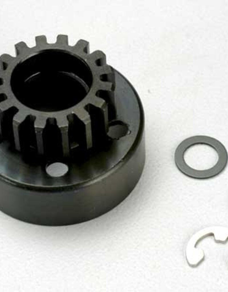 Traxxas 5215 - Clutch bell (15-tooth)/5x8x0.5mm fiber washer (2)/ 5mm e-clip (requires 5x11x4mm ball bearings part #4611) (1.0 metric pitch)