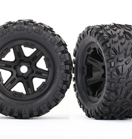 Traxxas 8672 - Tires & wheels, assembled, glued (black wheels, Talon EXT tires, foam inserts) (2) (17mm splined) (TSM rated)
