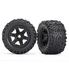 Traxxas 8672 - Tires & wheels, assembled, glued (black wheels, Talon EXT tires, foam inserts) (2) (17mm splined) (TSM rated)