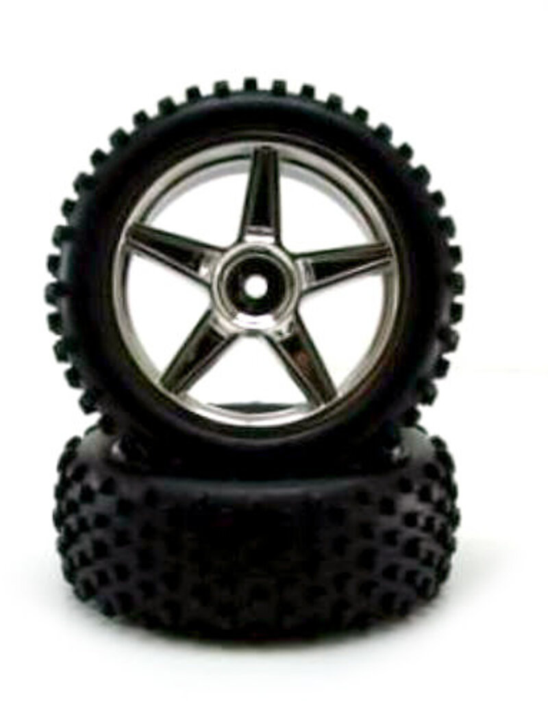 Redcat Racing 06010c Chrome front wheels and tires 2pcs